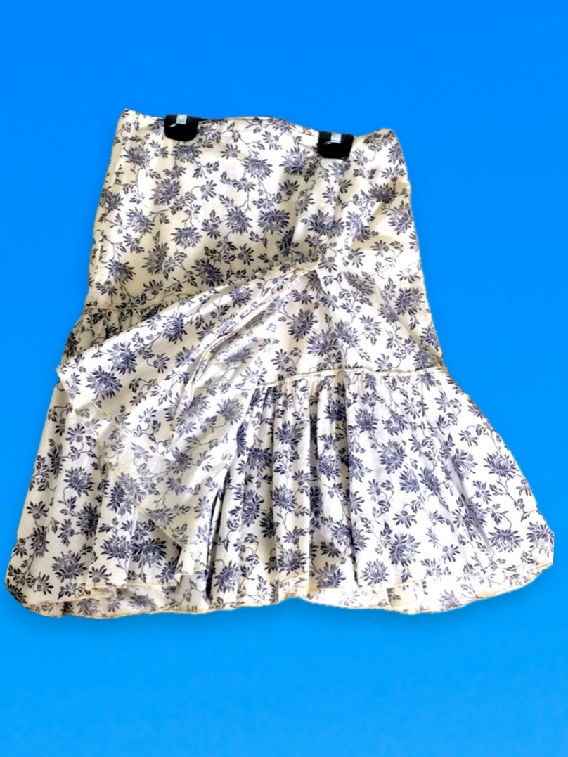 Made In France 100% Cotton Floral Skirt
